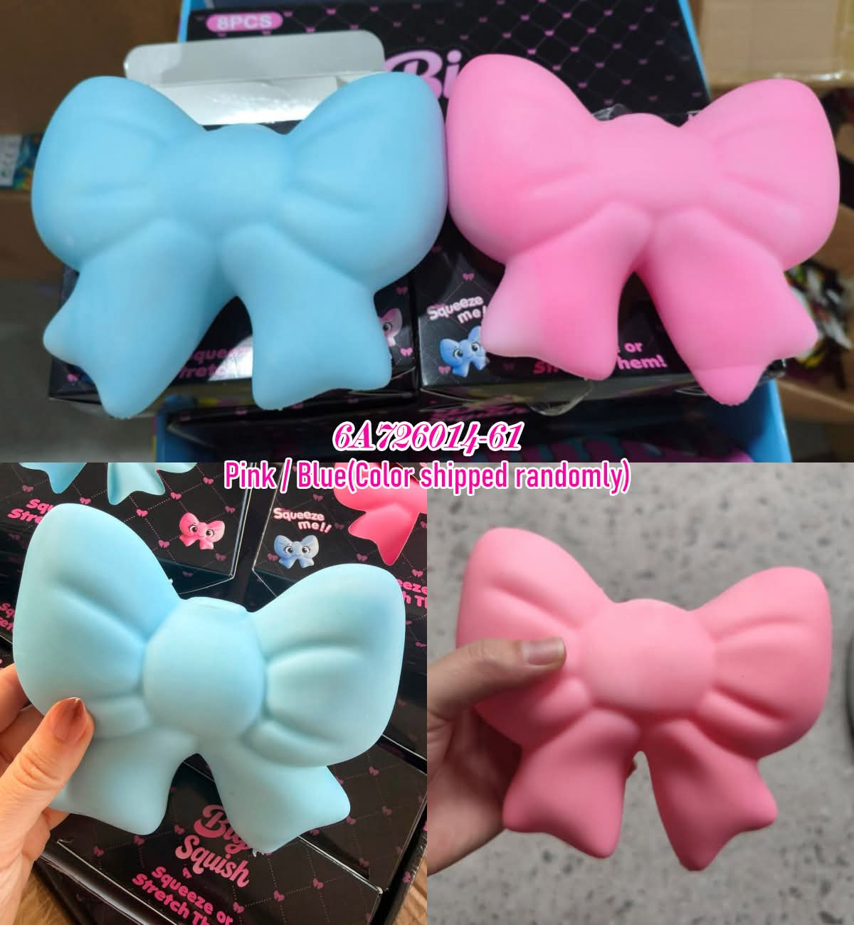 Bow Squish (colors sent randomly)