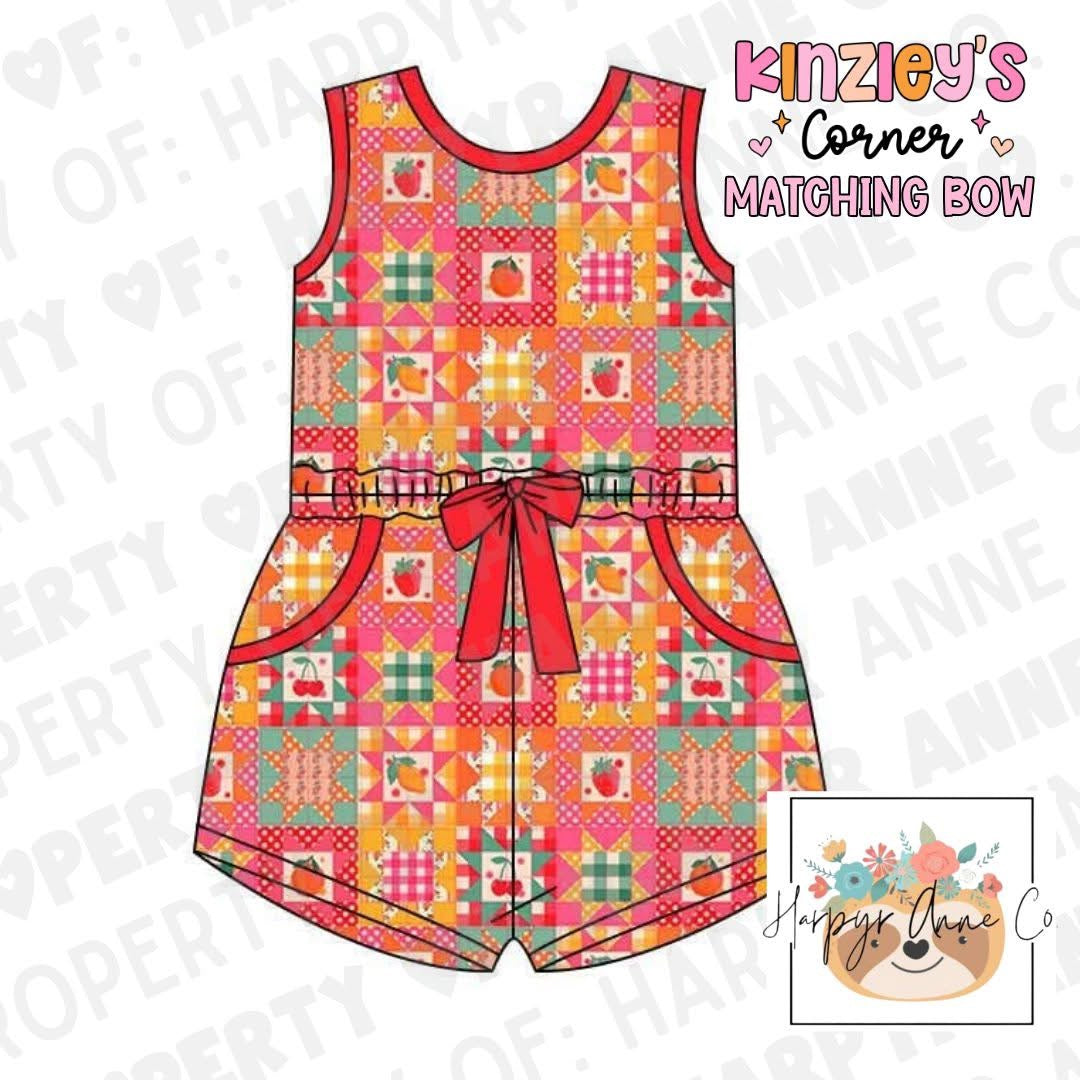 Patchwork Fruit Romper