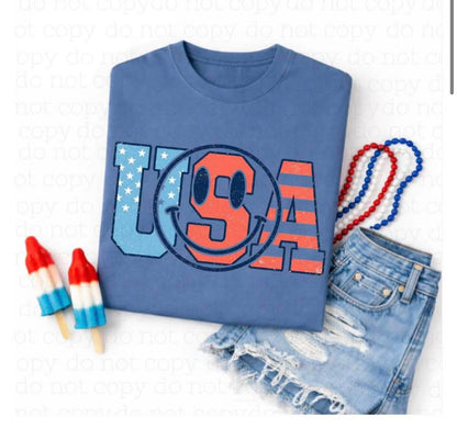 USA Smiley Print