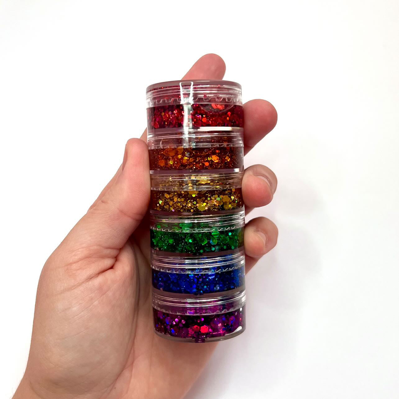 Holo Rainbow Hair Glitter Stack