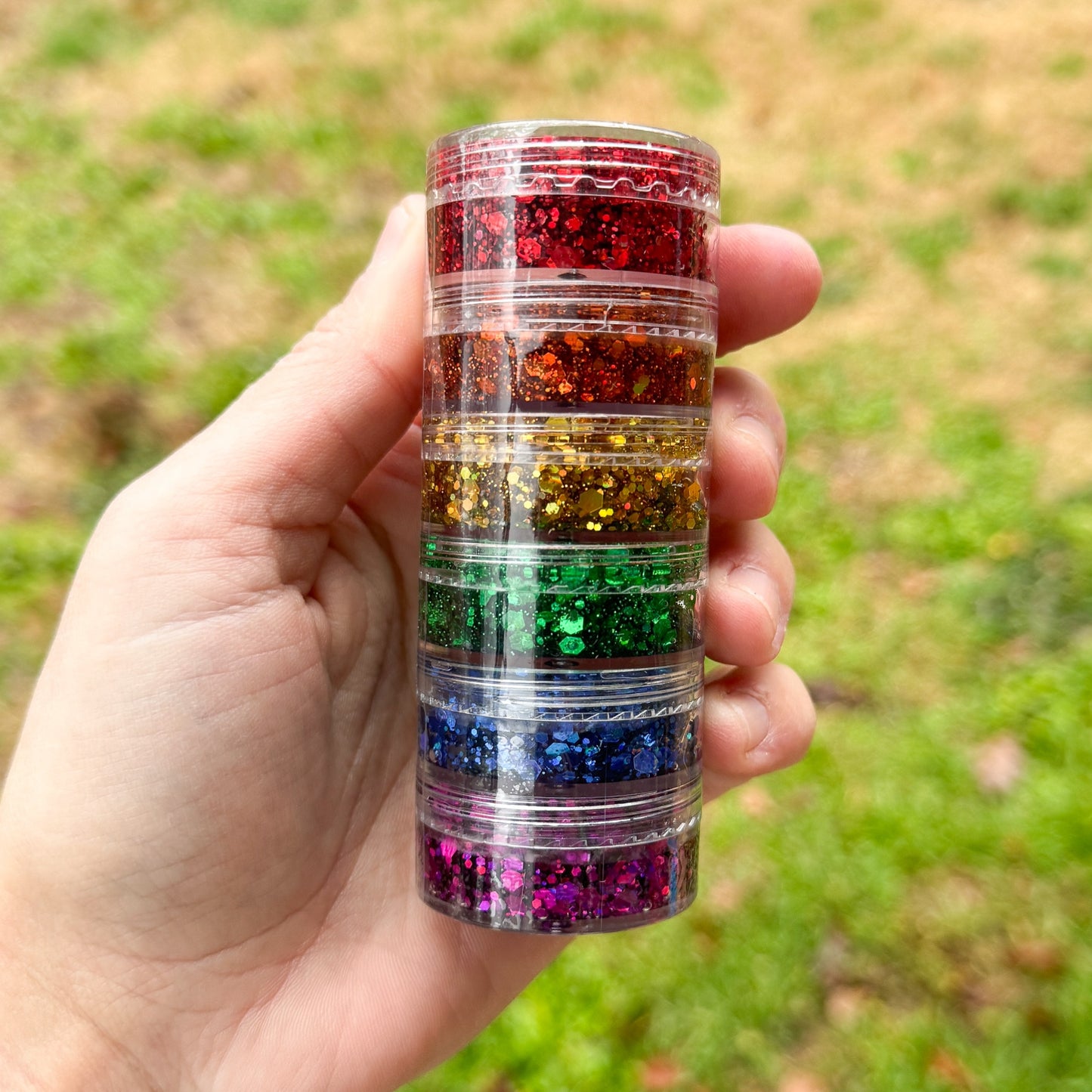 Holo Rainbow Hair Glitter Stack