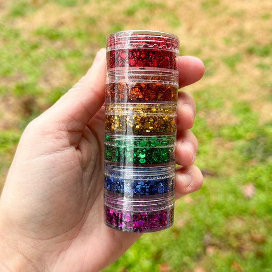 Holo Rainbow Hair Glitter Stack