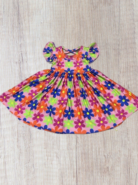 Summertime Flowers Twirl Dress