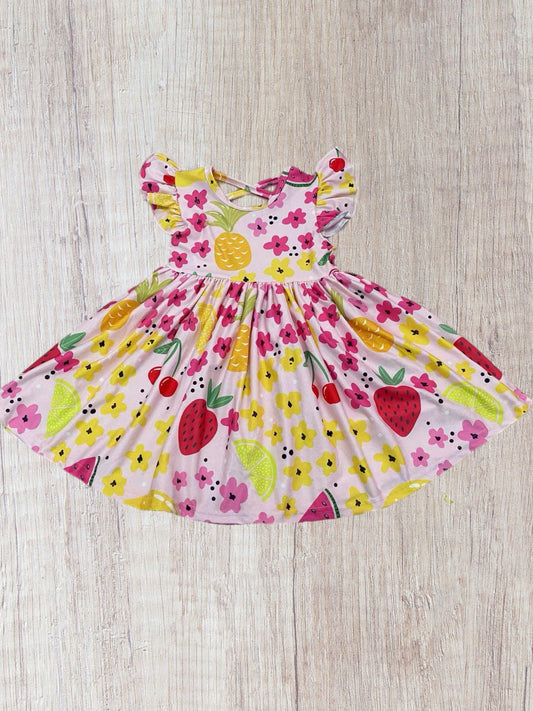 Fruity Floral Twirl Dress