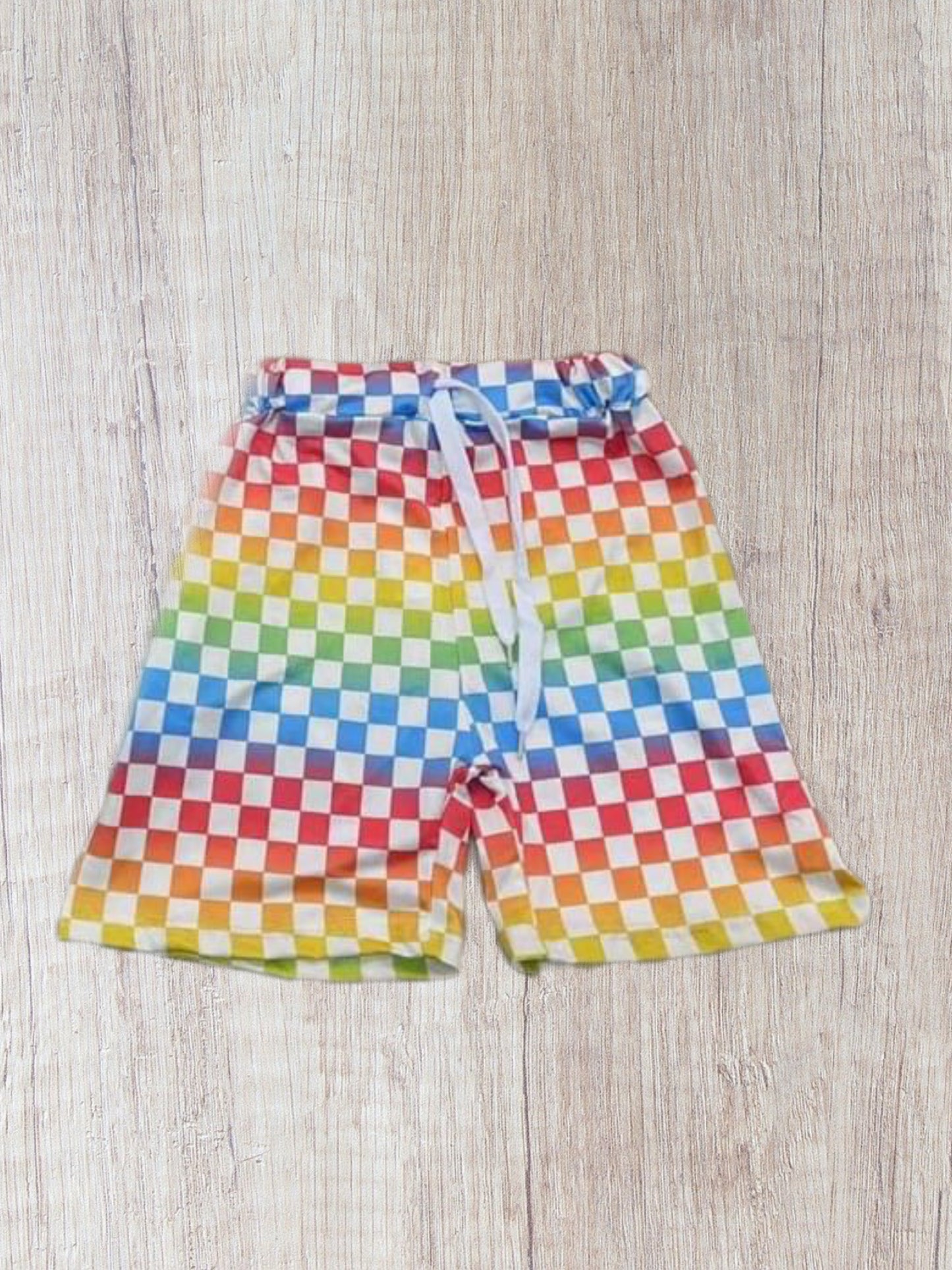 Rainbow Checks Boy Shorts