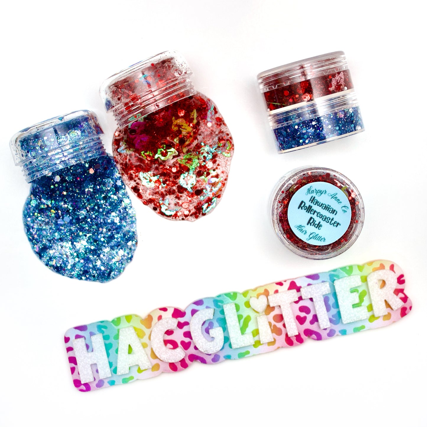 Hawaiian Rollercoaster Ride Hair Glitter