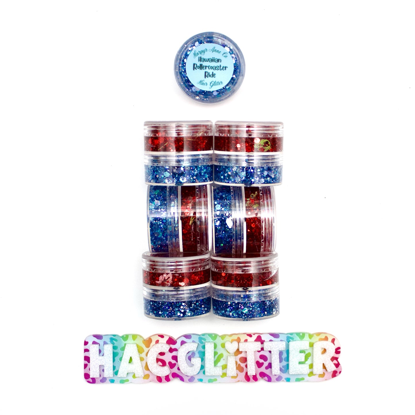 Hawaiian Rollercoaster Ride Hair Glitter