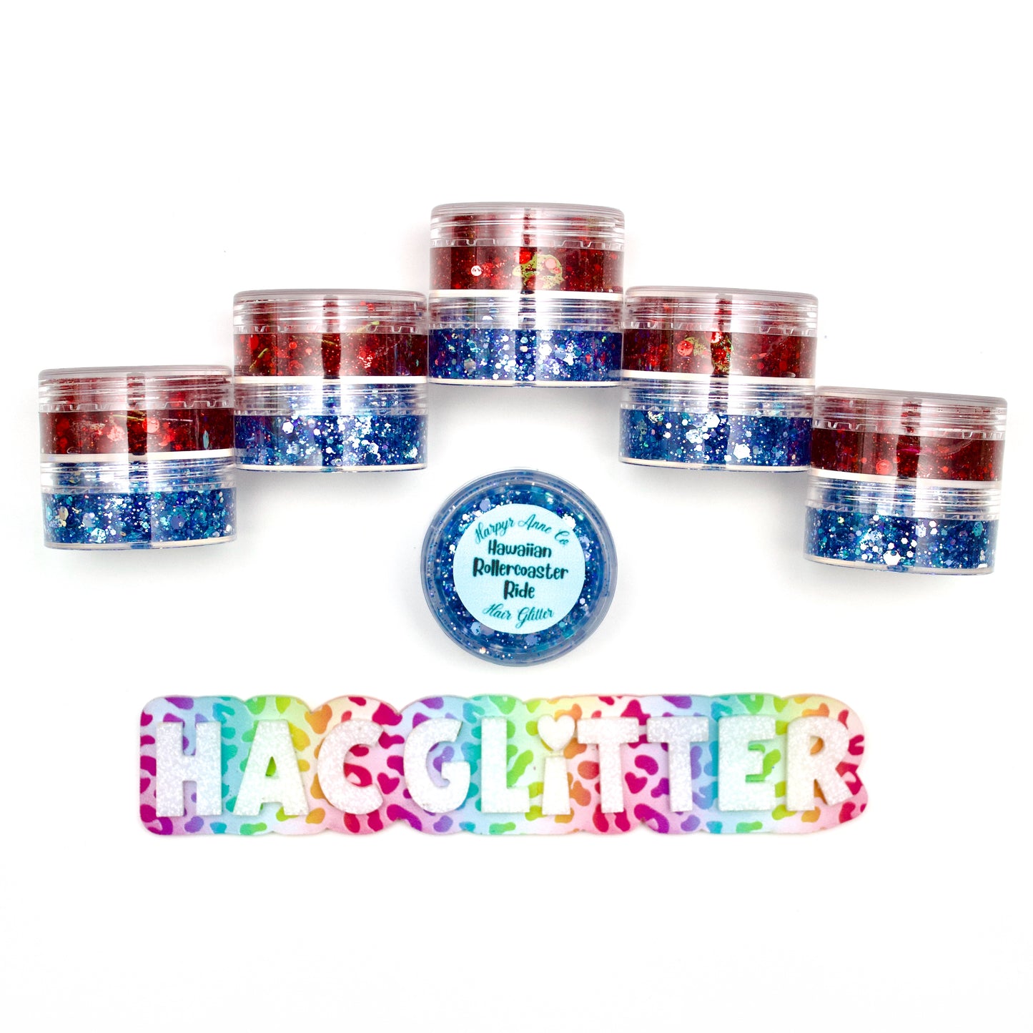 Hawaiian Rollercoaster Ride Hair Glitter