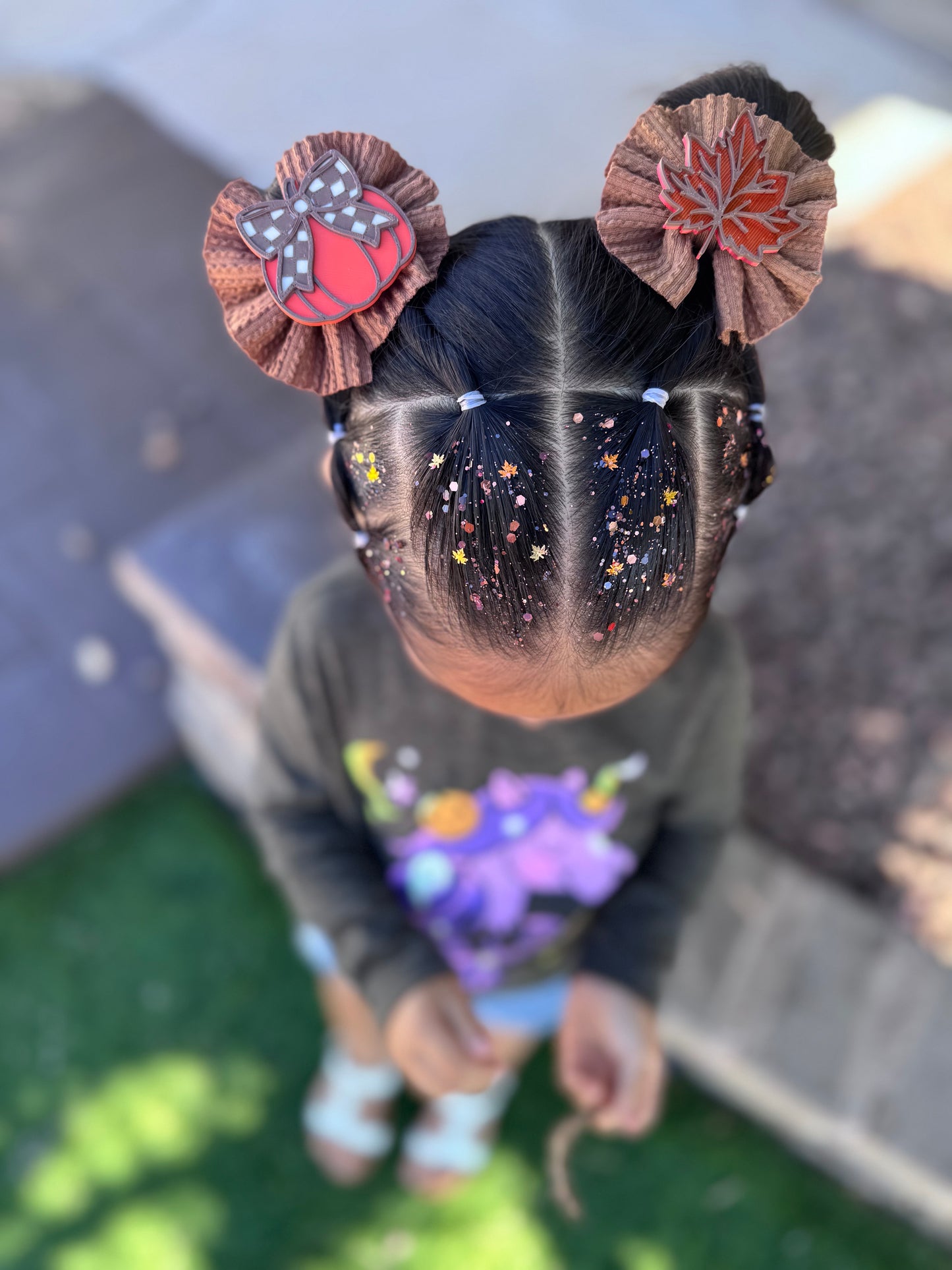 Fall Flannel Hair Glitter Stack