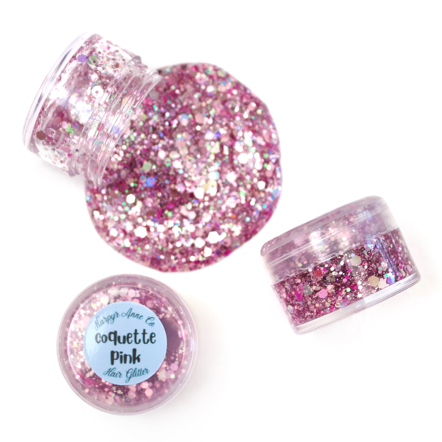 Coquette Pink Hair Glitter