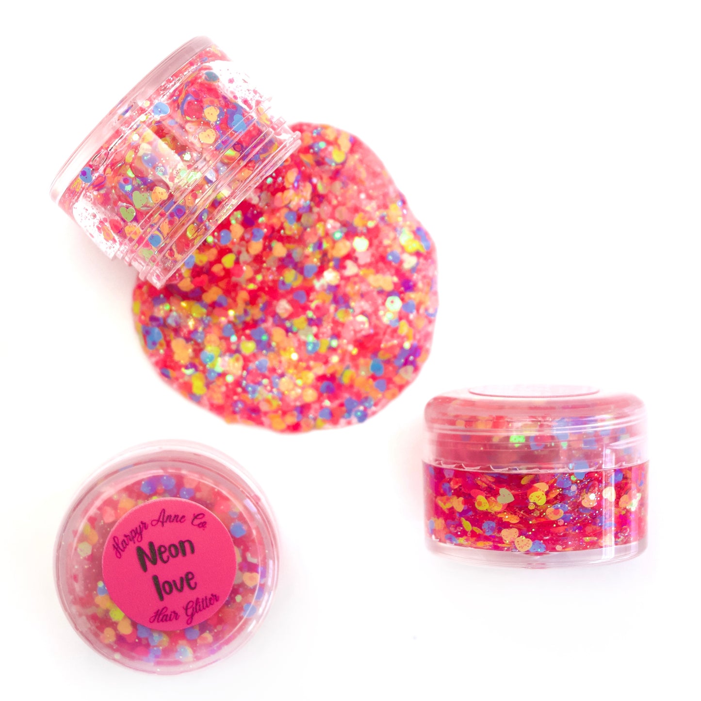 Neon Love Hair Glitter