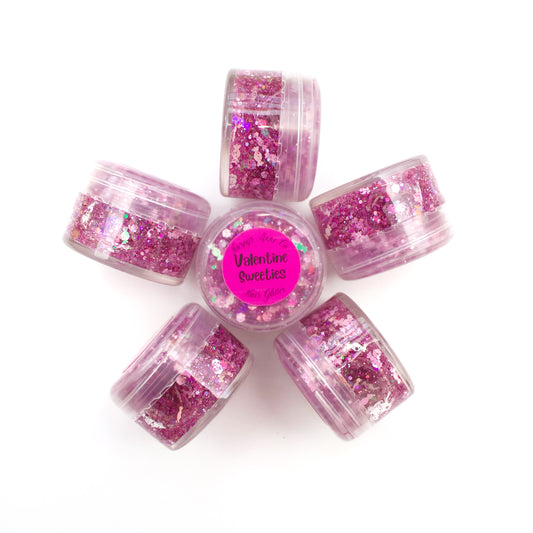 Valentines Sweeties Hair Glitter