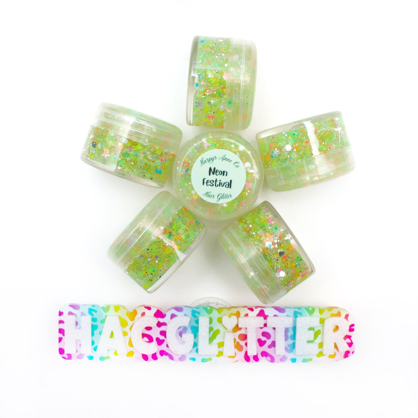 Neon Festival Hair Glitter