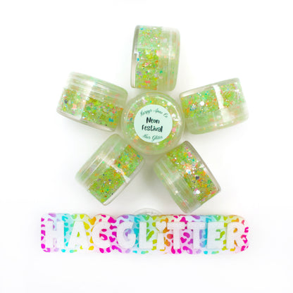 Neon Festival Hair Glitter