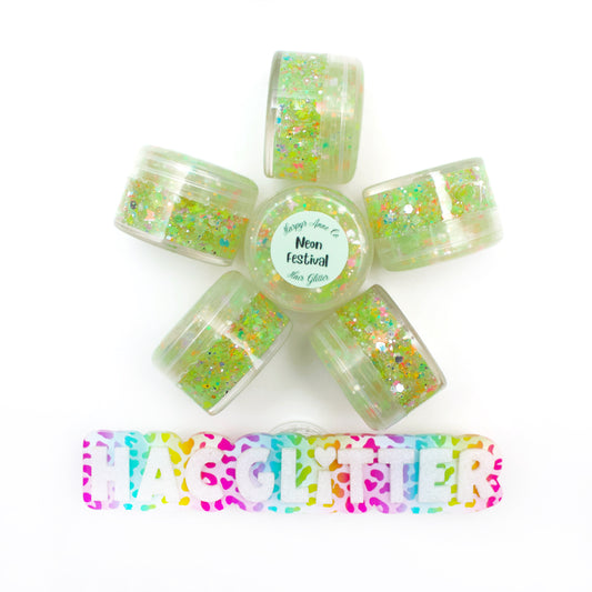 Neon Festival Hair Glitter