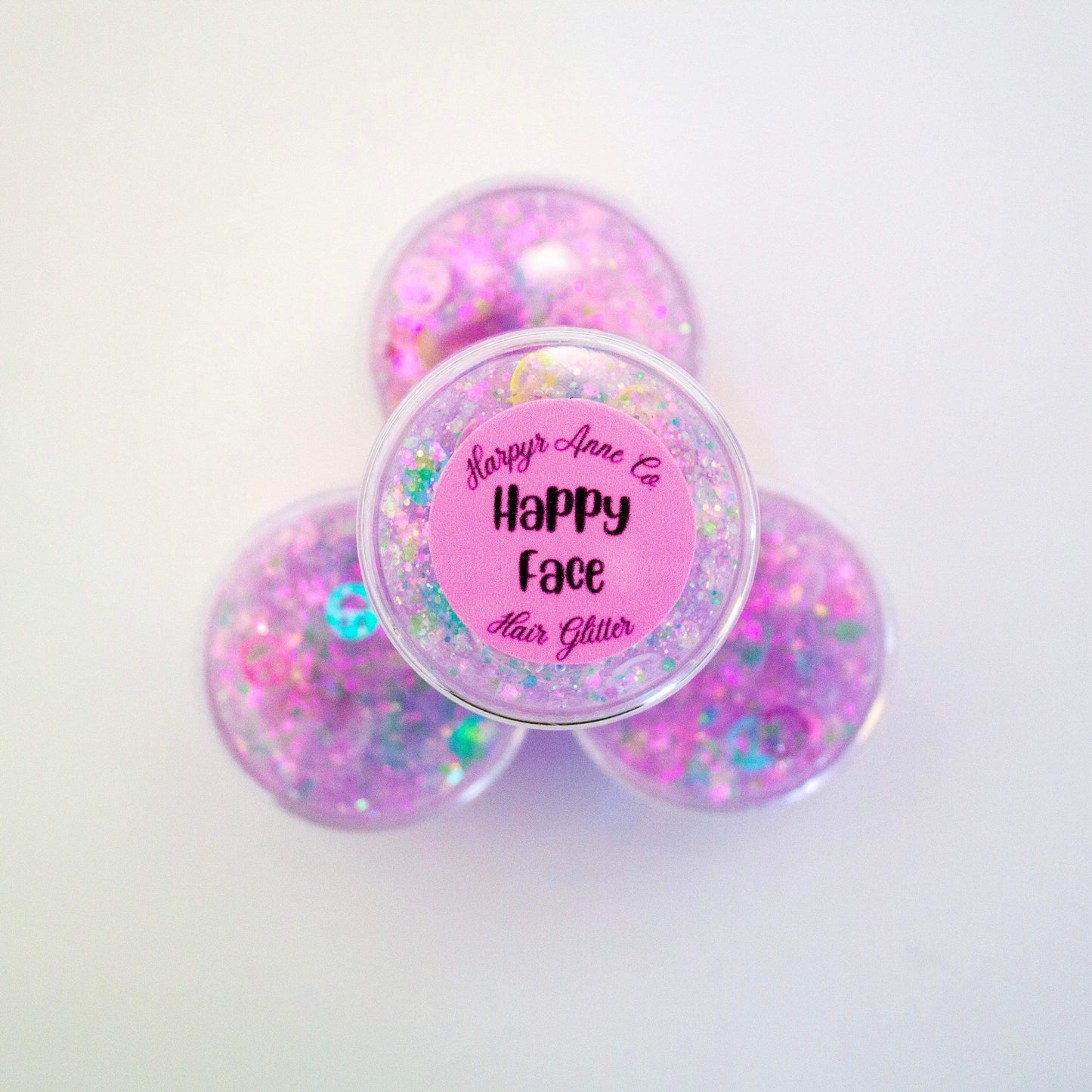 Happy Face Hair Glitter