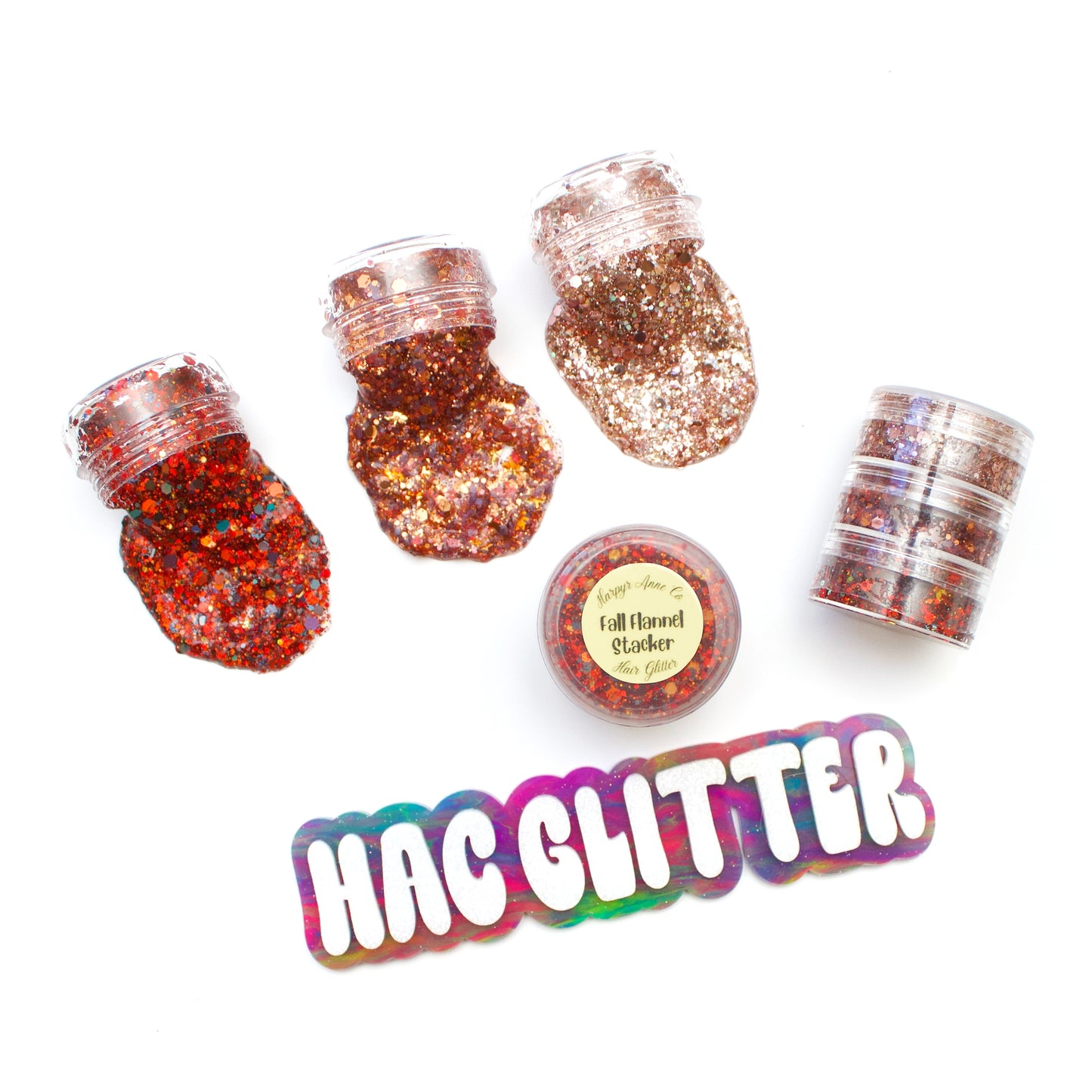 Fall Flannel Hair Glitter Stack