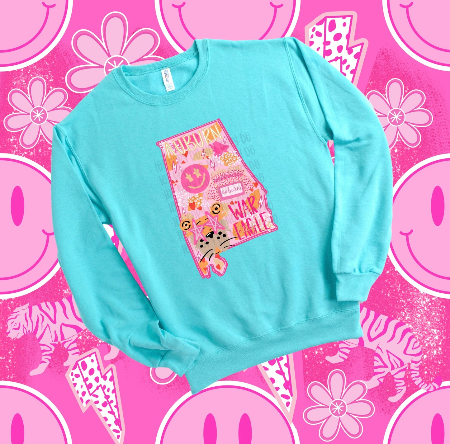 Preppy State Sweatshirt - Turquoise