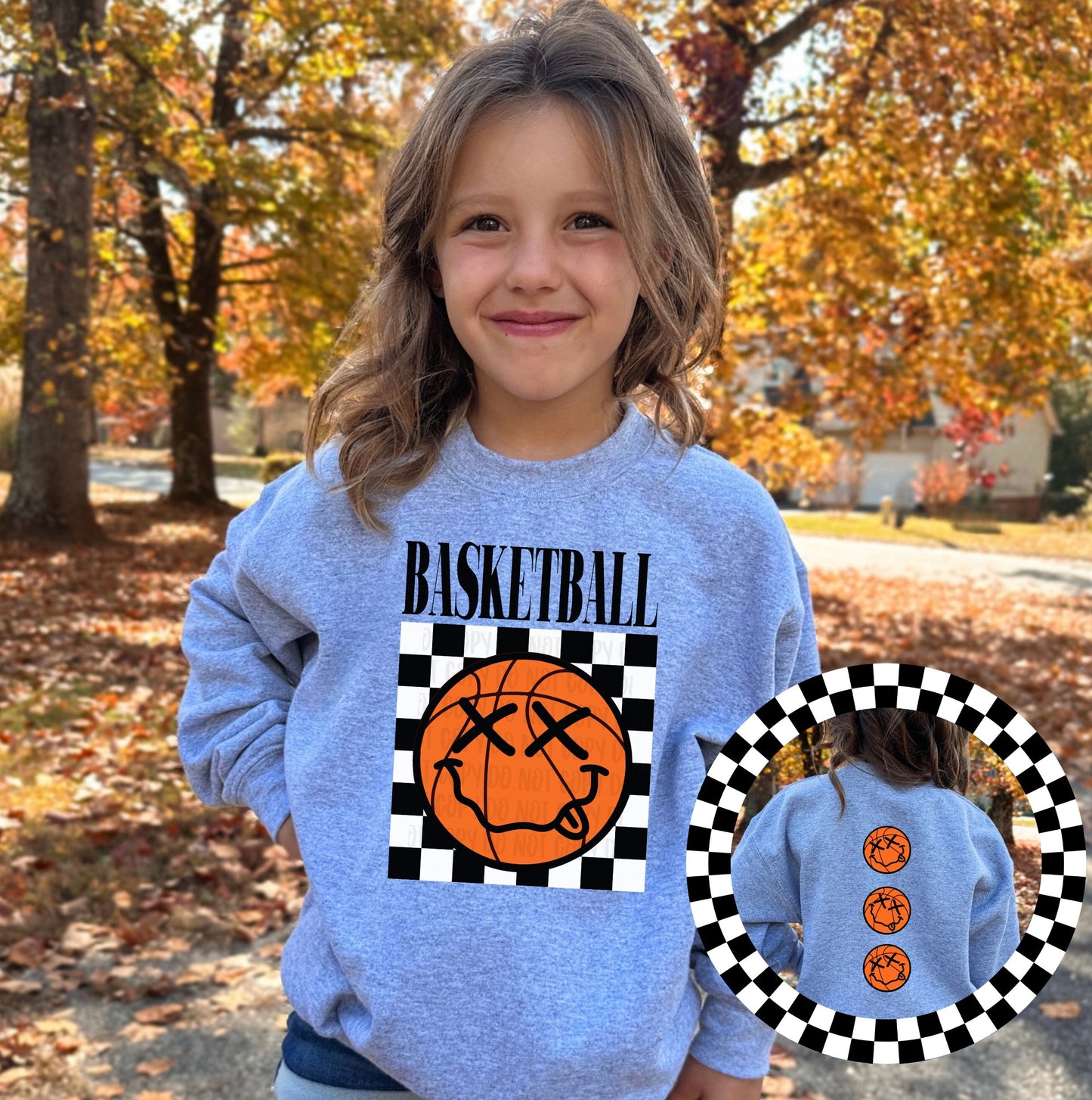 Checkered Sport Face - YOUTH Sweatshirt