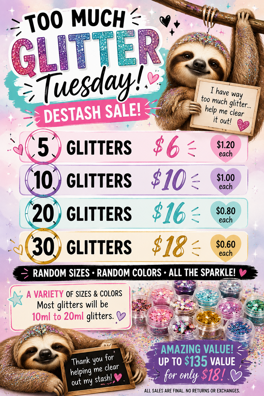 TOO MUCH GLITTEER TUESDAY!