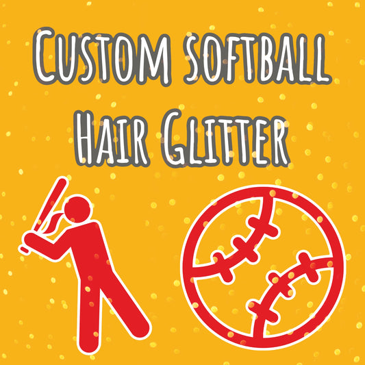 Custom Softball Hair Glitter- SINGLE COLOR